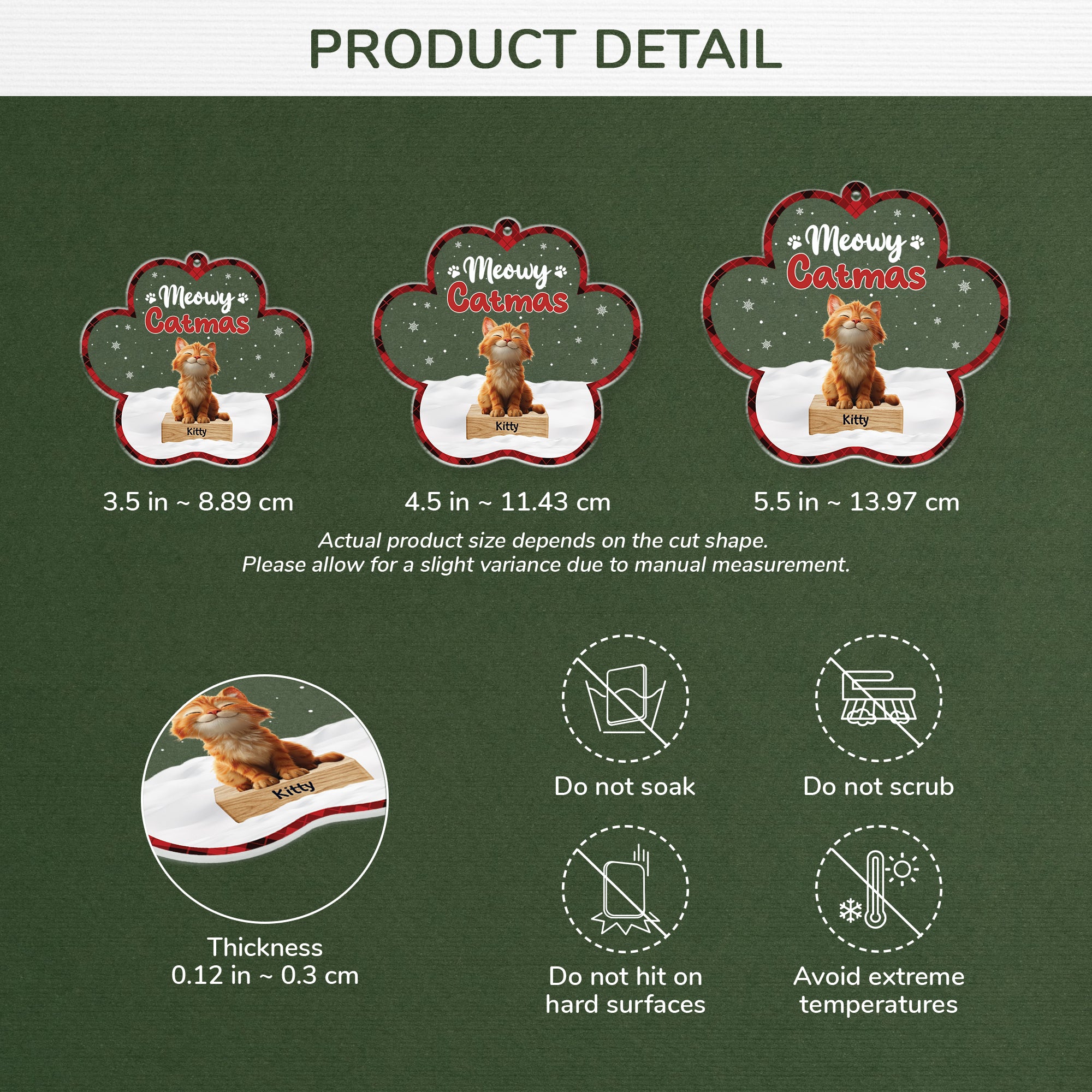 5897OUK3 custom cat christmas ornaments_ acrylic gifts for cat lovers 5897OKZZD