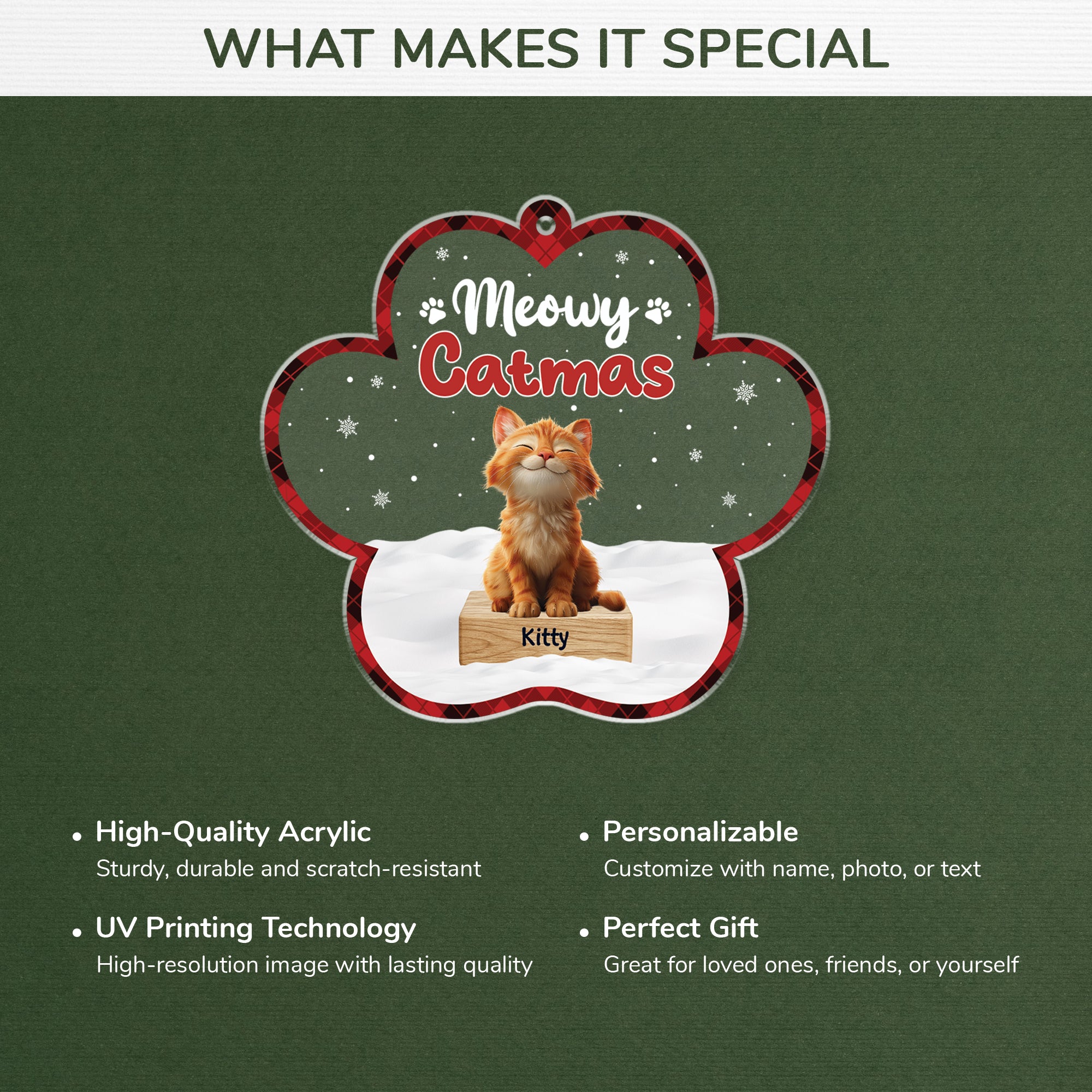 5897OUK4 custom cat christmas ornaments_ acrylic gifts for cat lovers 5897OKZZD