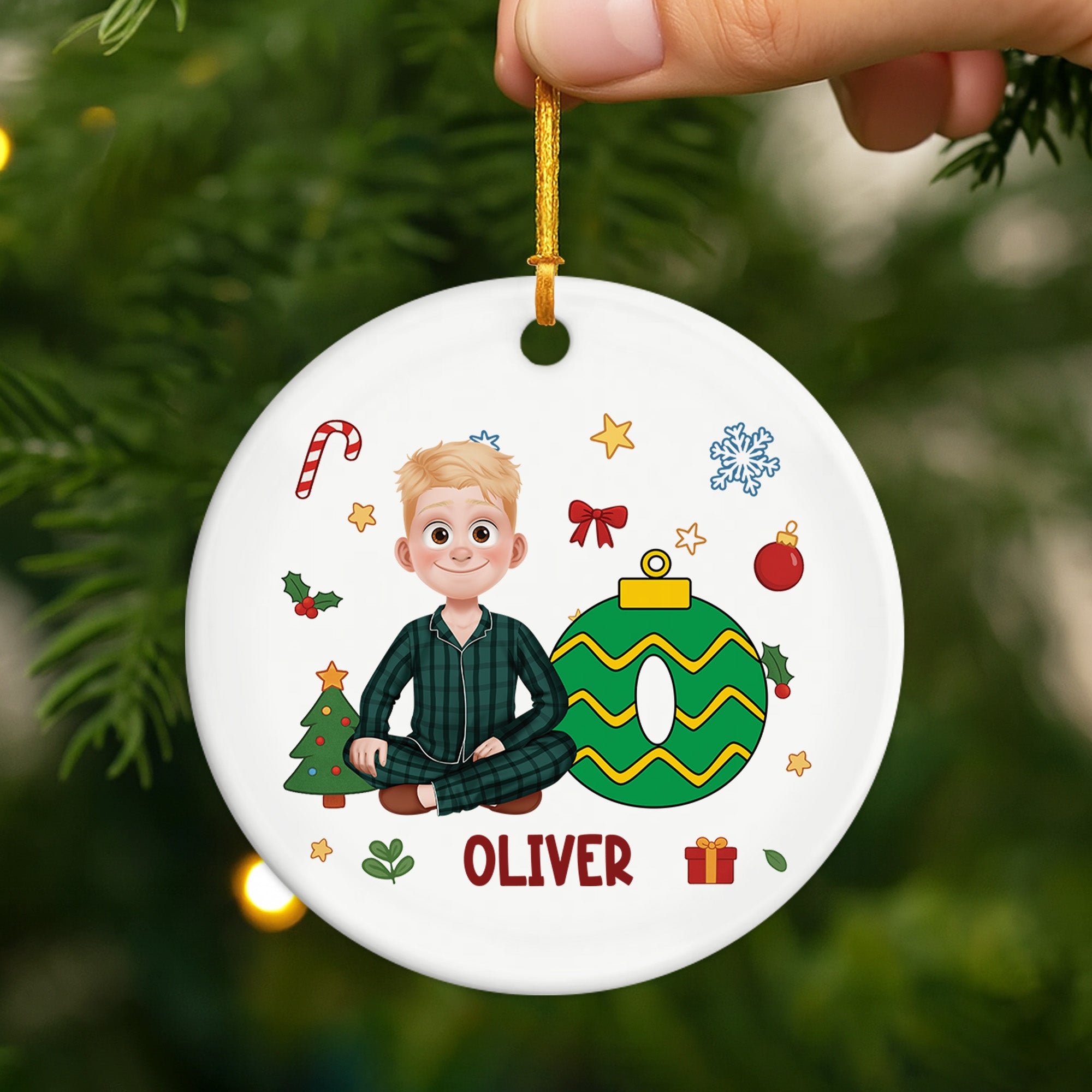 5899OUS2 3d printing effect personalized acrylic babys first xmas ornament_ 5899OKL5A