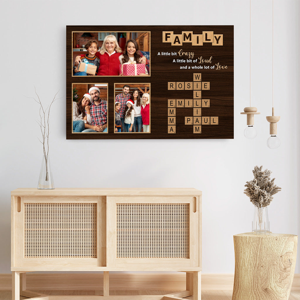 5904CUS3 family crossword art canvas custom photo canvas prints 5904C3TQI