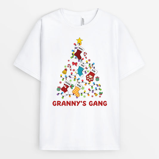 5908AUK1 personalized xmas gifts grandma shirt with grandkids names 5908AKLTA