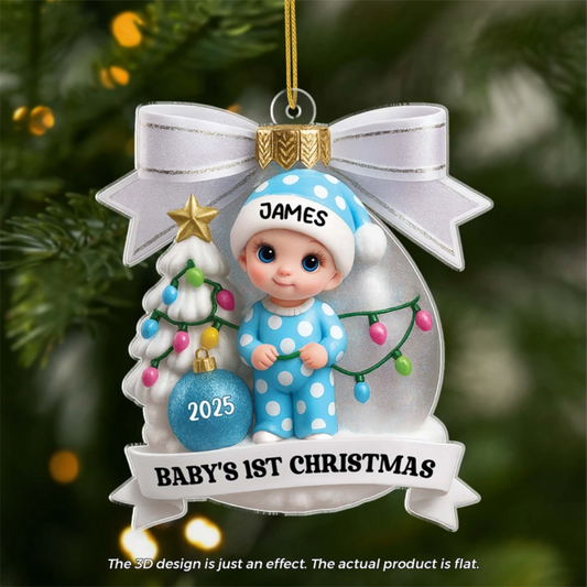 5921OUS1 3d printing effect personalized acrylic first christmas ornaments for newborns 5921O8HTK