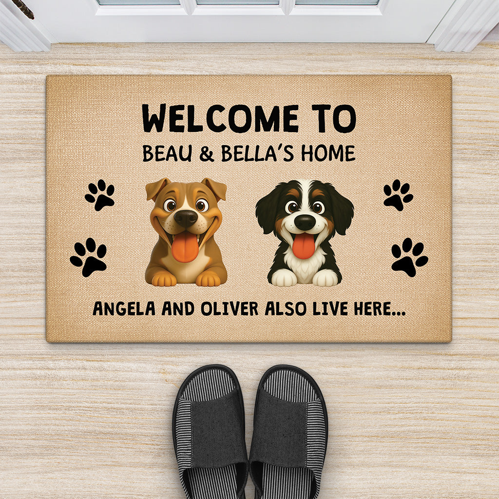 5945DUS2 personalized dog gifts for owners dogs welcome doormat 5945DKL0C