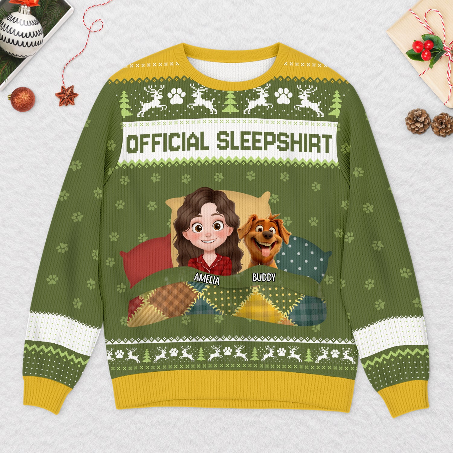 5947WUS1 custom dog ugly christmas sweater official sleepshirt for dog lovers 5947WKLNC_1