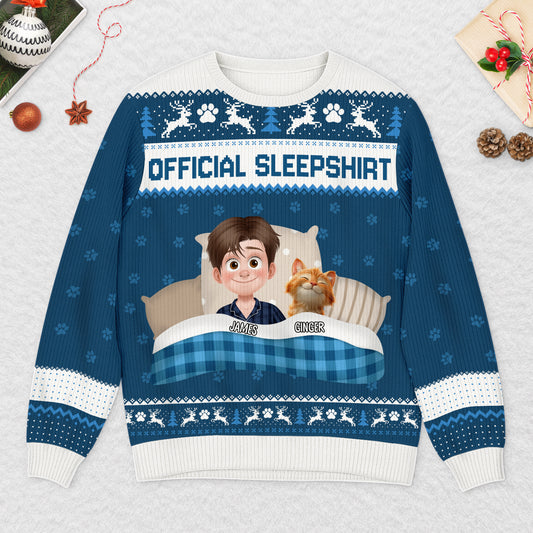 5947WUS2 custom cat ugly christmas sweater official sleepshirt for cat lovers 5947WKLND