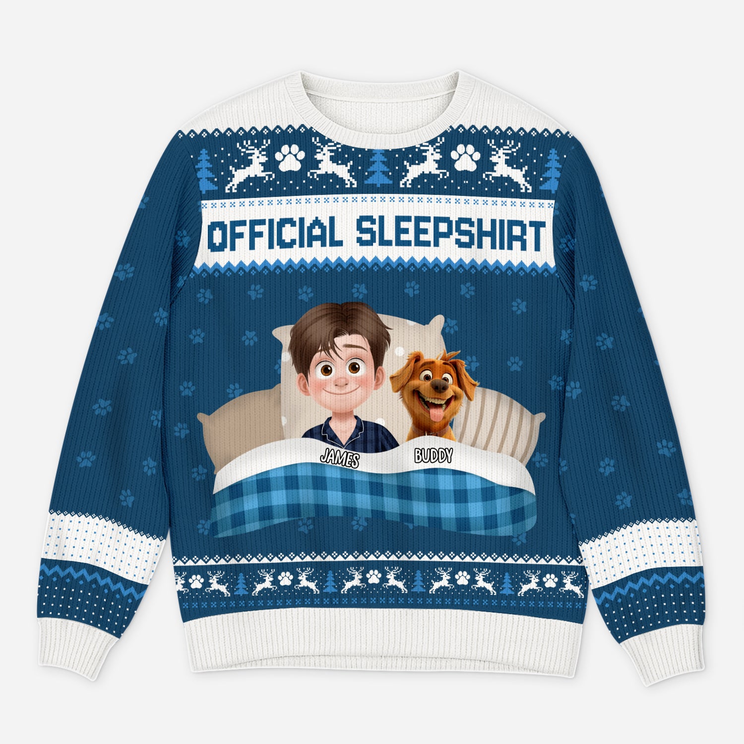 5947WUS2 custom dog ugly christmas sweater official sleepshirt for dog lovers 5947WKLNC_2