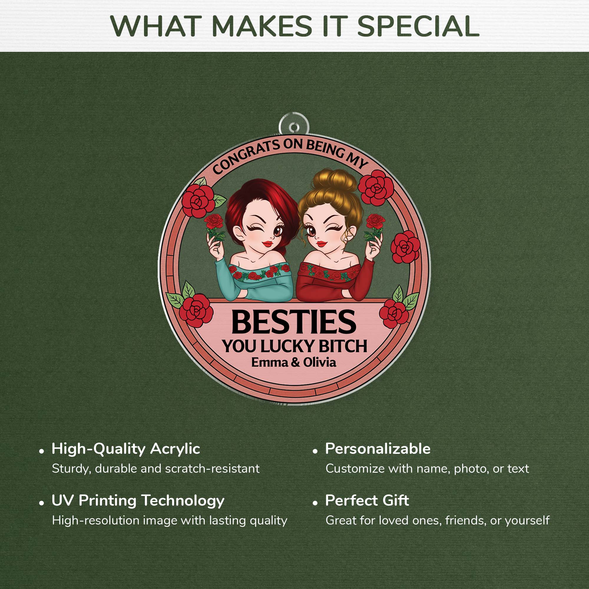 5948OUK4 acrylic congrats on being my bestie ornament custom best friend gifts 5948OKZTA