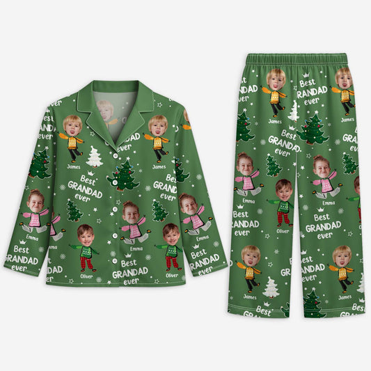 5955VUK1 custom christmas pajamas_ with faces gifts for grandpa grandma 5955V8YZB