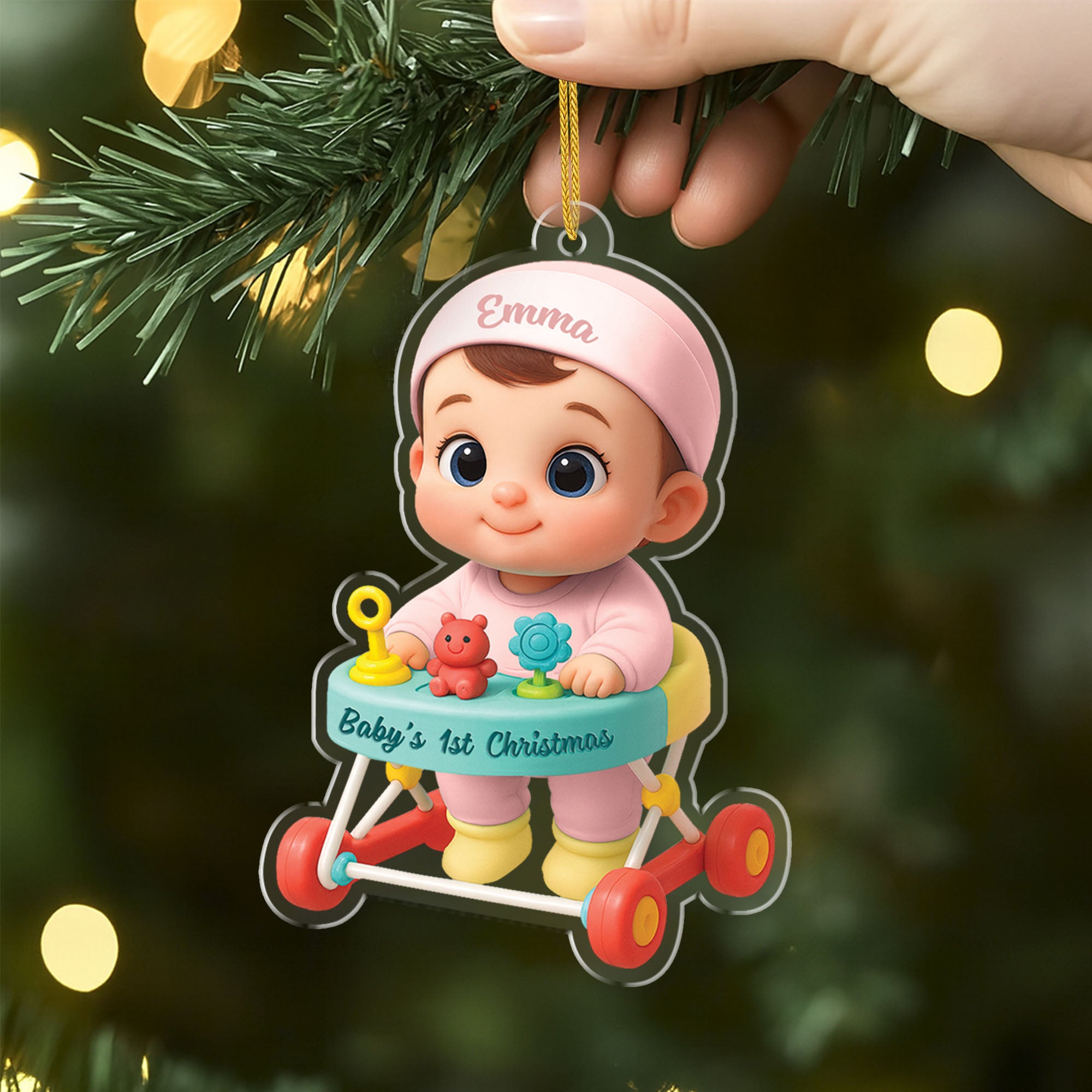 5976OUS2 3d printing effect personalized babys 1st christmas ornament acrylic 5976OKTQK