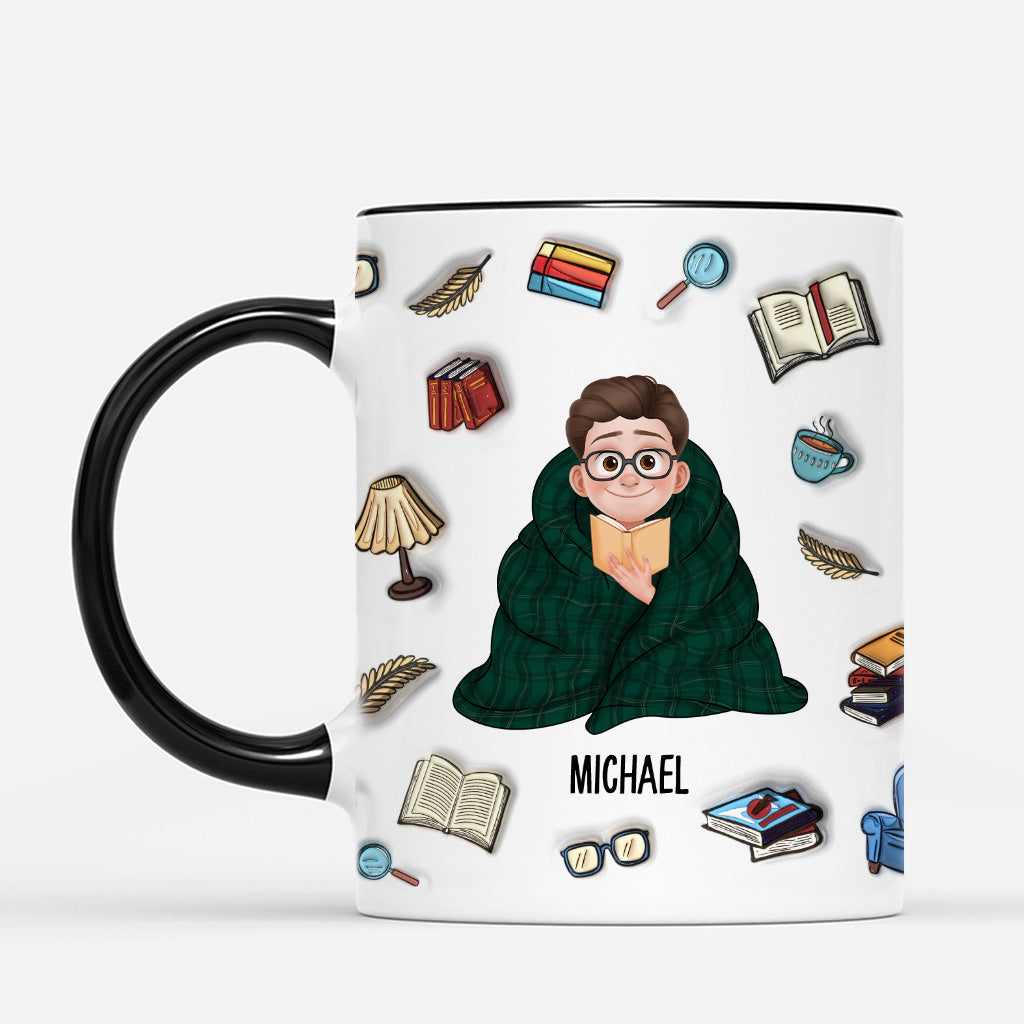5977MUS2 3d printing effect shhh im reading mug custom book lover gifts 5977M8MAA
