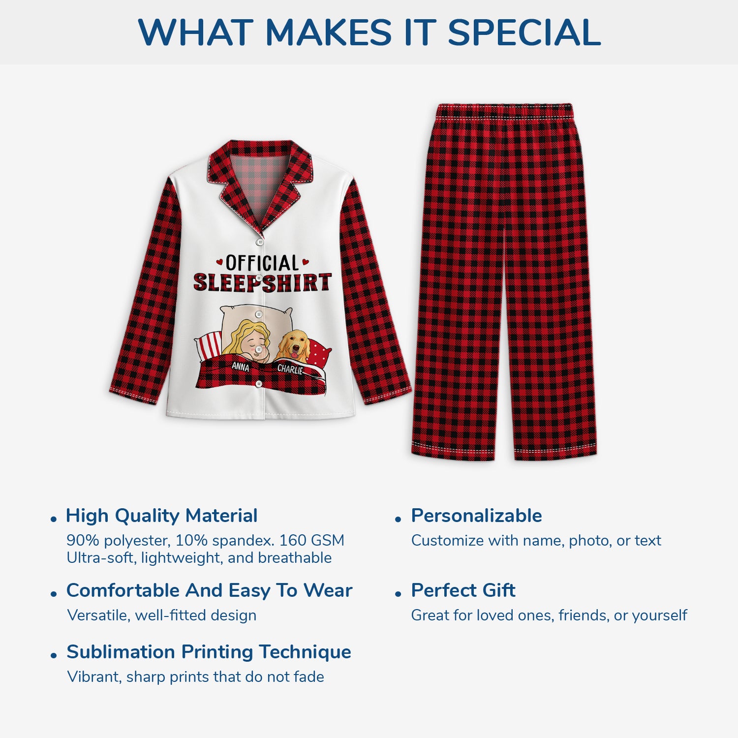 5978VUS5 custom dog pajamas gifts for dog lovers official sleepshirt 5978VKYCC