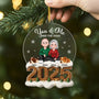 5979OUS2 3d printing effect acrylic couple with dog ornament custom xmas gifts 5979O8MTC