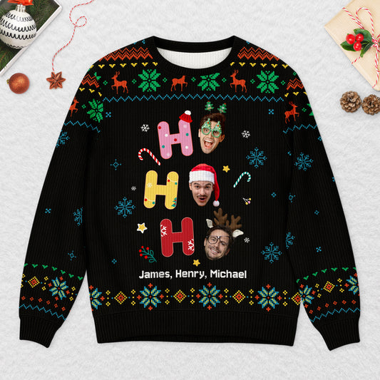 5991WUS2 ugly christmas sweater with faces personalized family gifts 5991WKTNI