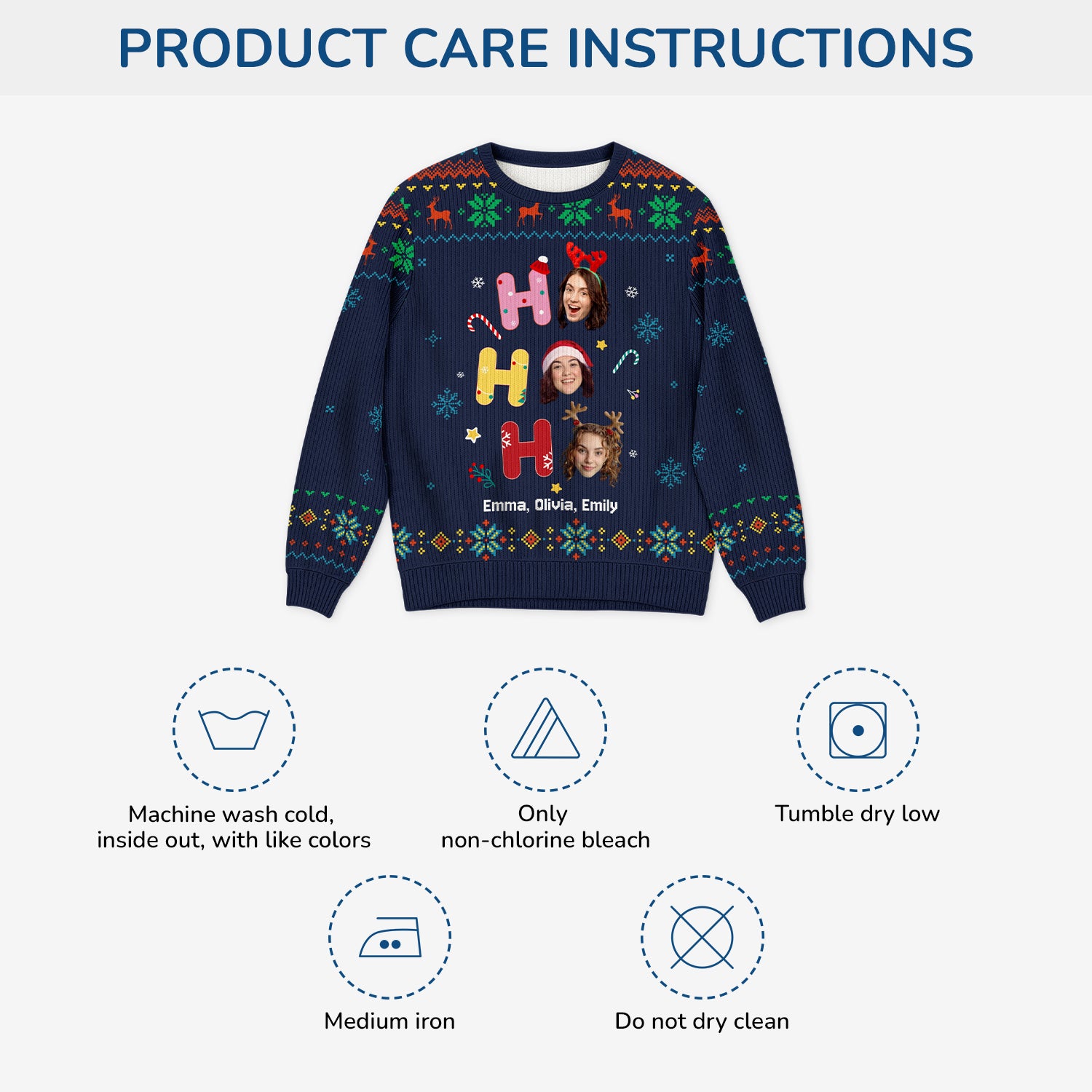 5991WUS4 ugly christmas sweater with faces personalized family gifts 5991WKTNI