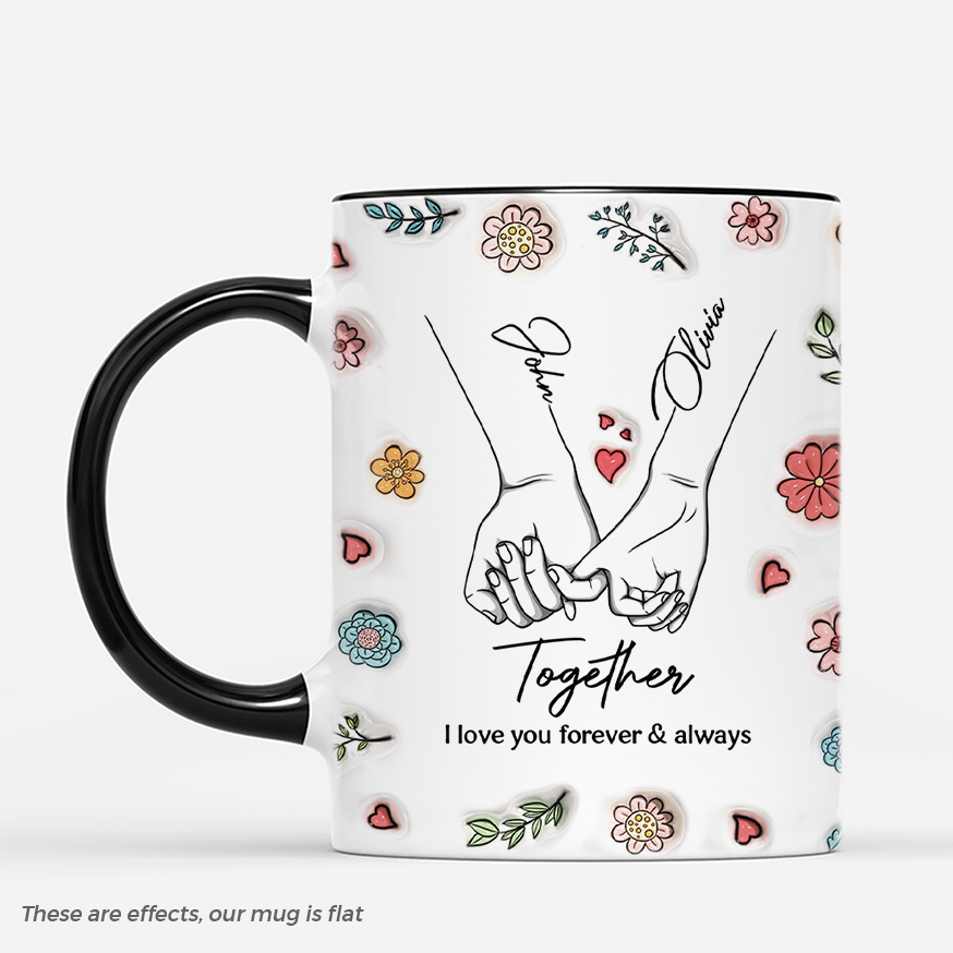 6011MUS2 3d printing effect personalized couple mugs from our first kiss to our last breath_ 6011MTT5G