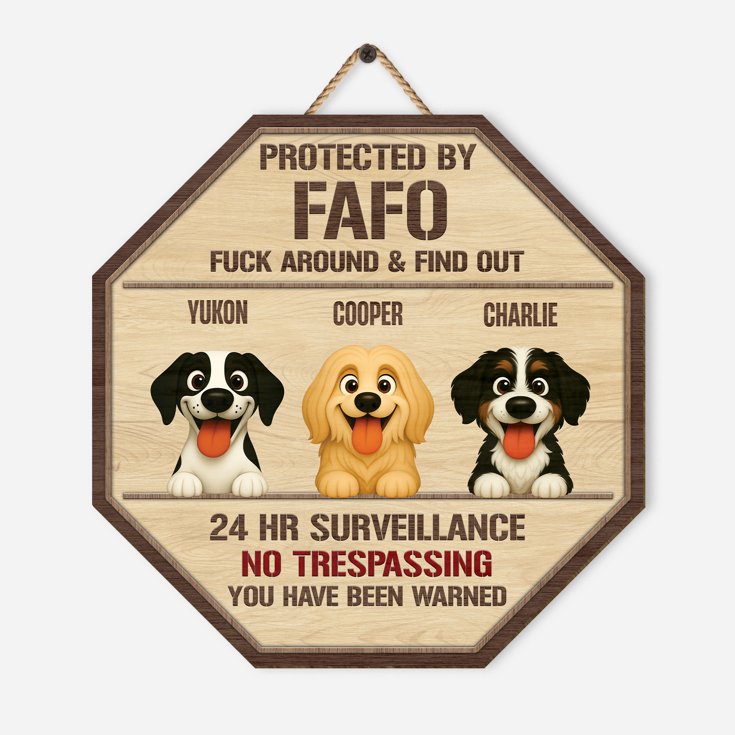 6021QUS1 wooden no trespassing signs personalized gifts for dog lovers 6021QKT5C