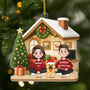 6032OUK1 couple with dog ornament custom acrylic christmas ornaments 6032OTZZC