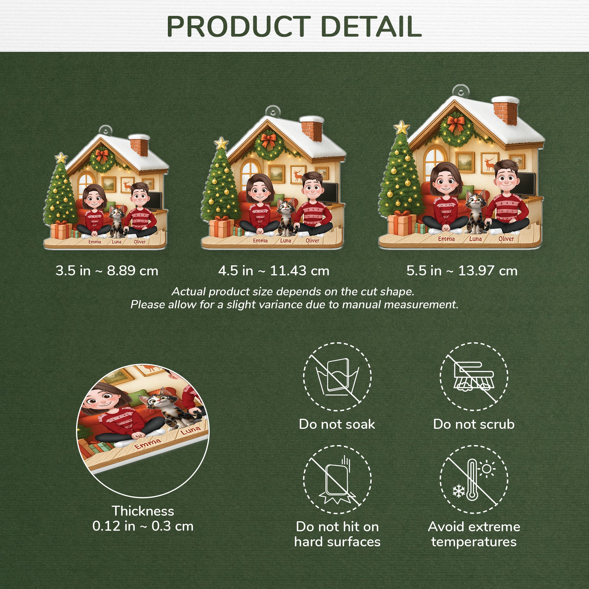 6032OUK3 couple with cat ornament personalized acrylic xmas ornaments 6032OTZZD