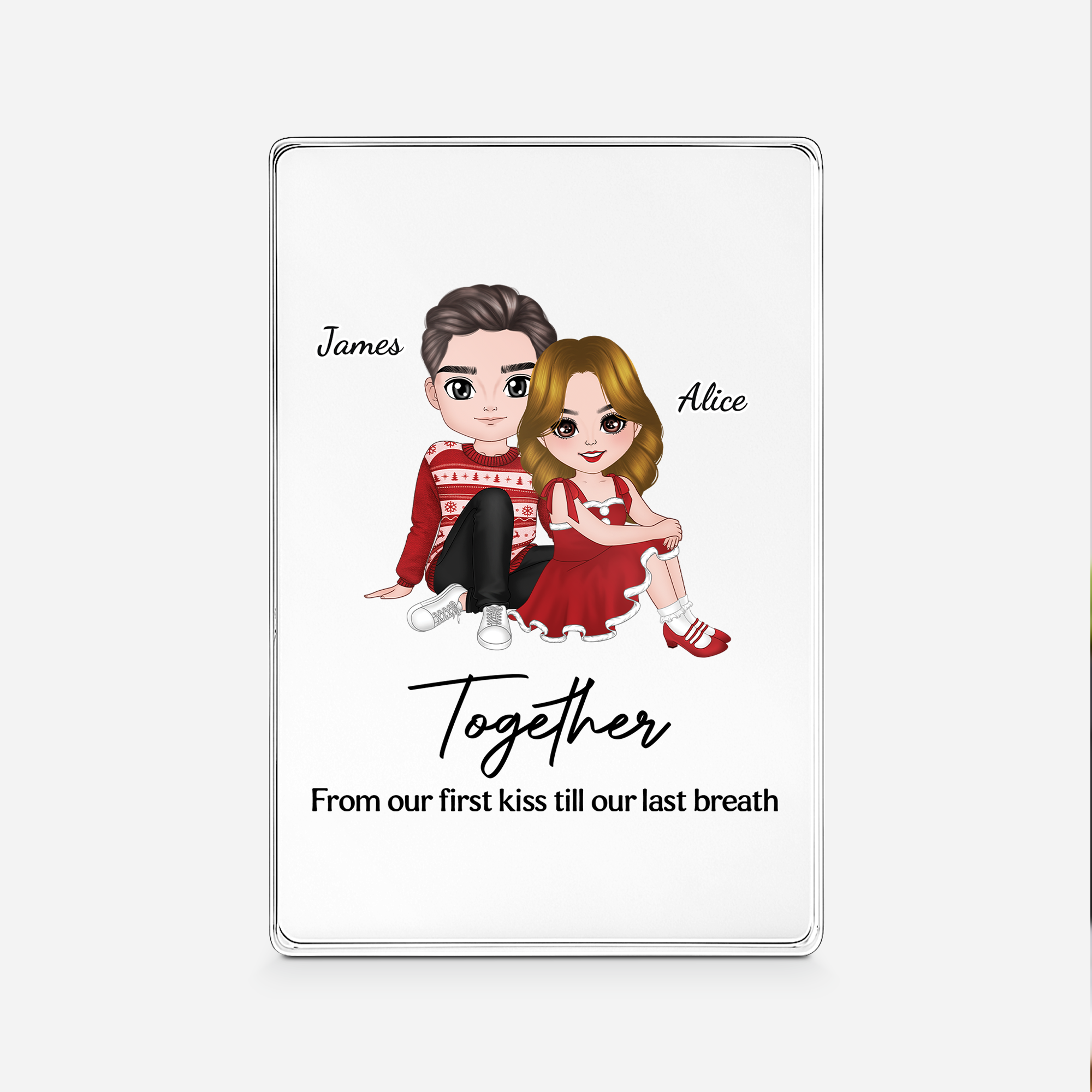 6038RUK1 together rectangle acrylic plaque personalized gifts for couples 6038RTZ5G