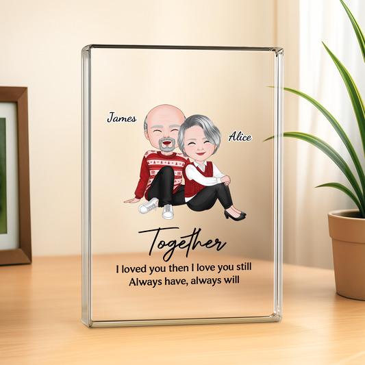 6038RUK2 together rectangle acrylic plaque personalized gifts for couples 6038RTZ5G