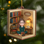 6043OUK1 custom acrylic book lover ornament book reader gifts for her him 6043O6LAA