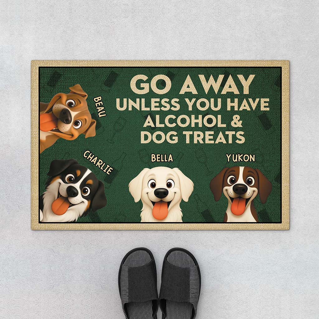 6046DUS1 funny go away dog doormat personalized gifts for dog lovers 6046DTT5C