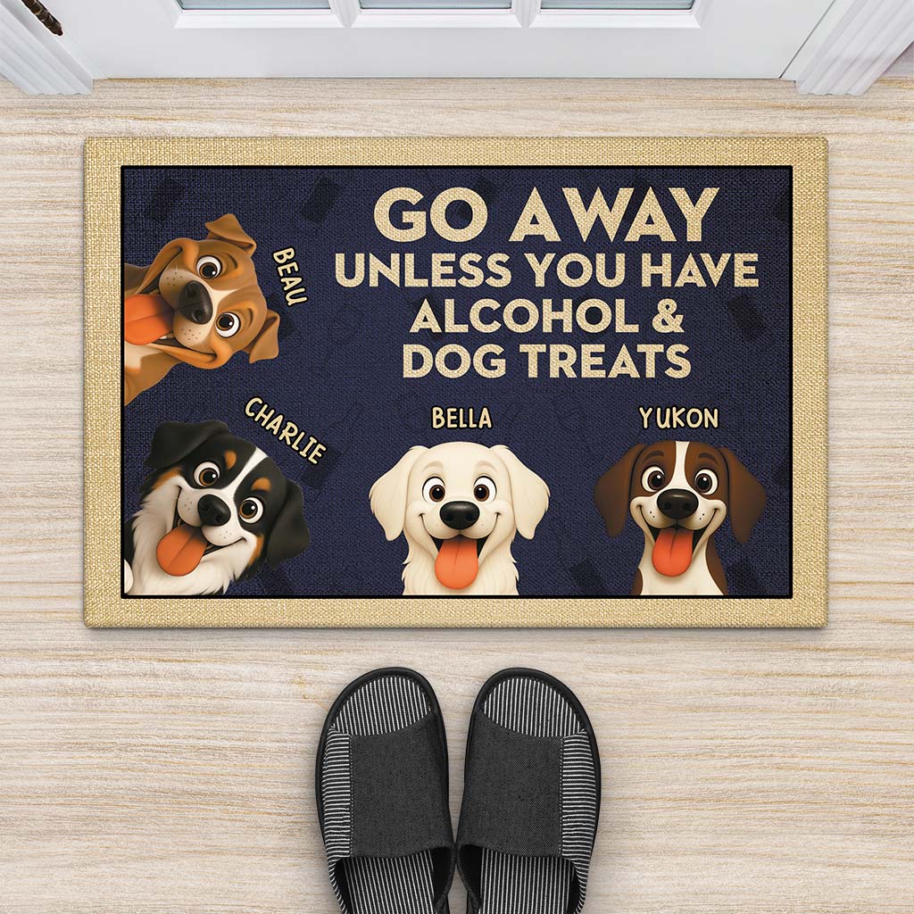 6046DUS2 funny go away dog doormat personalized gifts for dog lovers 6046DTT5C