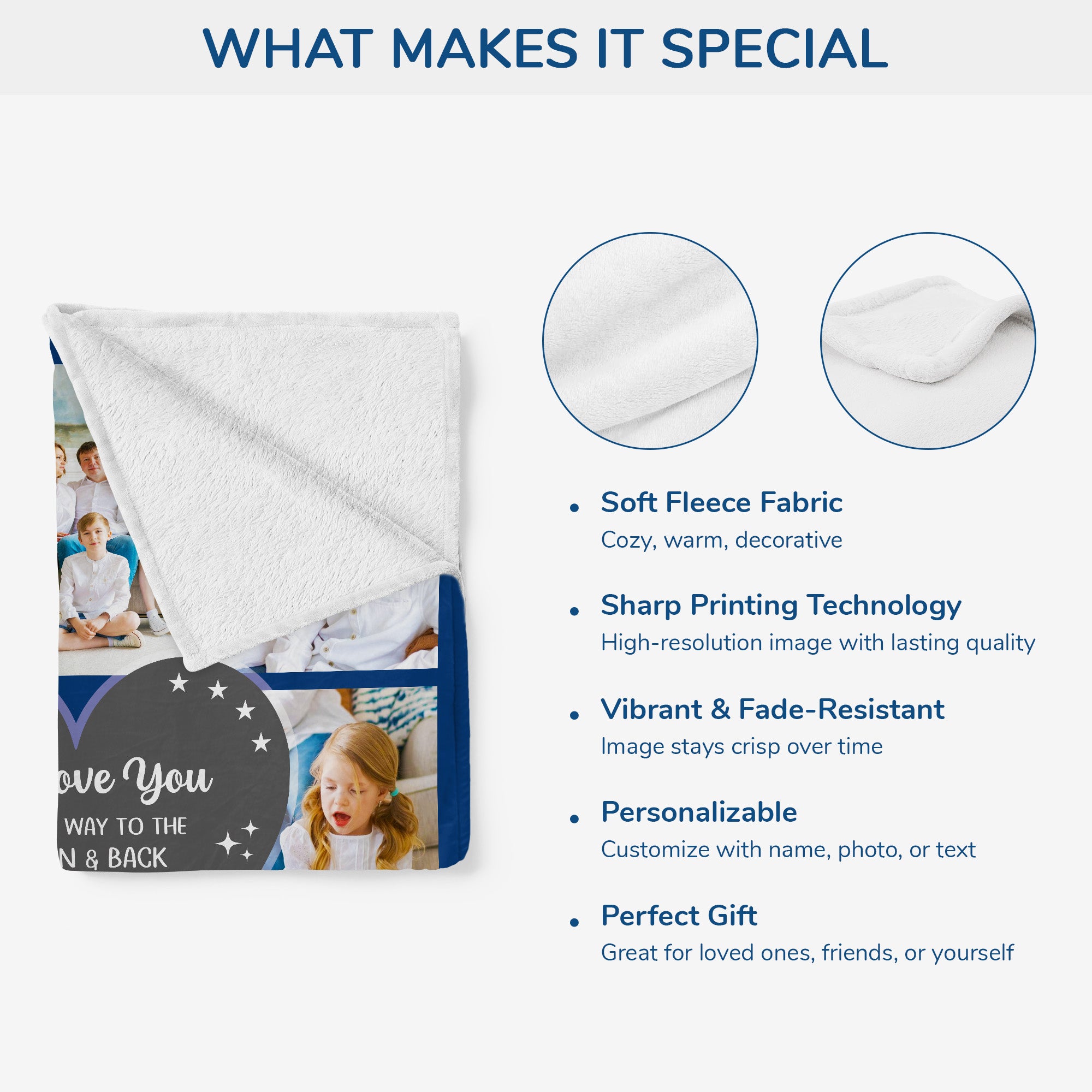 6073BUS4 _personalized family photo blanket love you all the way to the moon and back 6073B6PMI