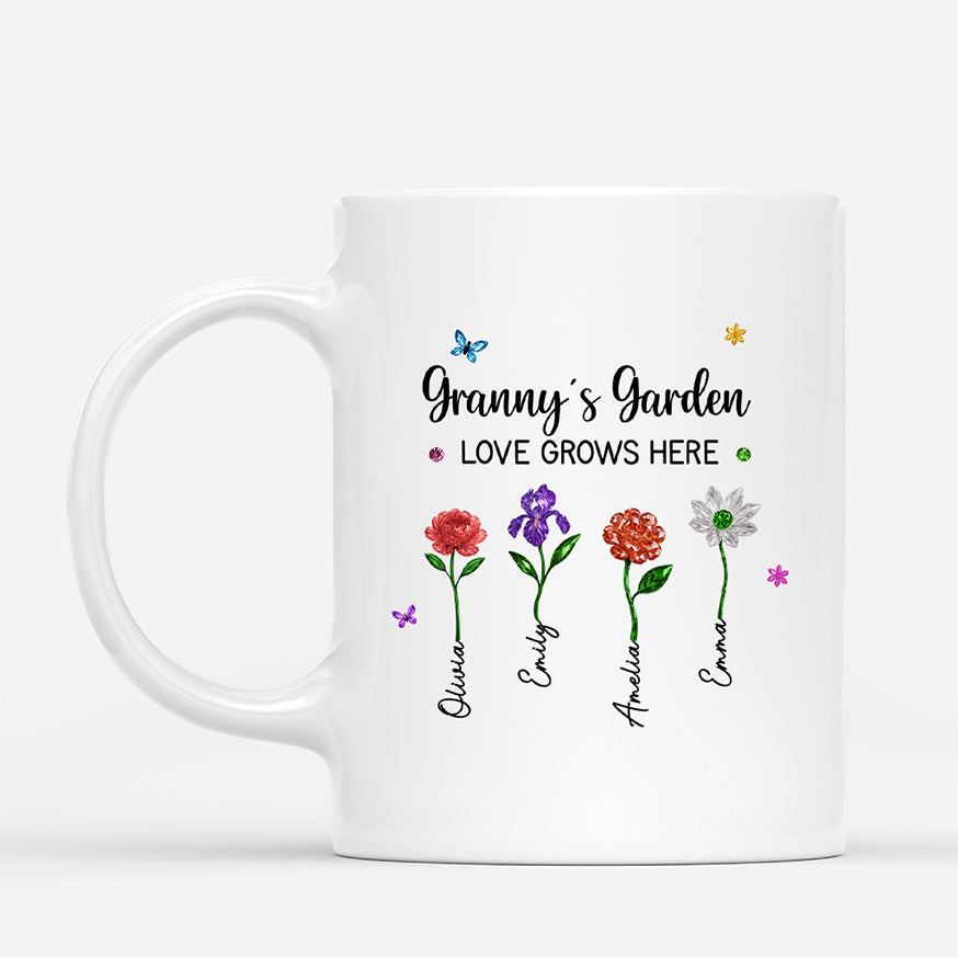 6082MUK1 grandmas garden mug personalized gifts for grandma mom 6082M6YCA