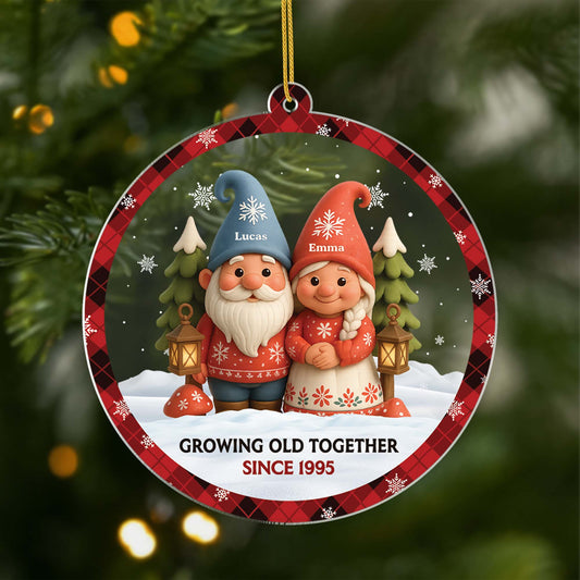 6087OUS1 acrylic gnome christmas ornaments_ personalized gifts for couples 6087OKL5G