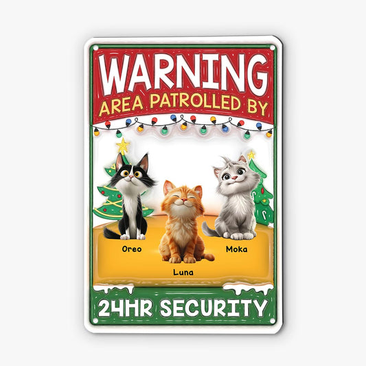 6121EUK1 3d printing effect custom metal warning signs xmas gifts for cat lovers 6121ETYAD
