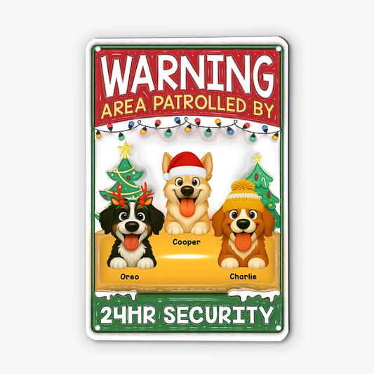 6121EUK1 3d printing effect custom metal warning signs xmas gifts for dog lovers 6121ETYAC