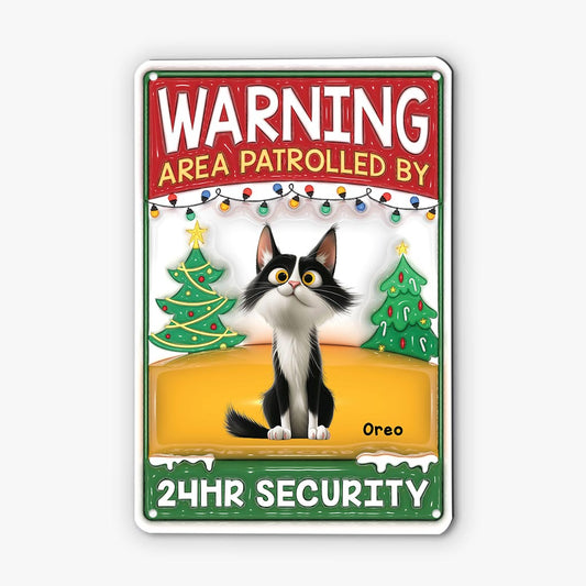 6121EUK2 3d printing effect custom metal warning signs xmas gifts for cat lovers 6121ETYAD