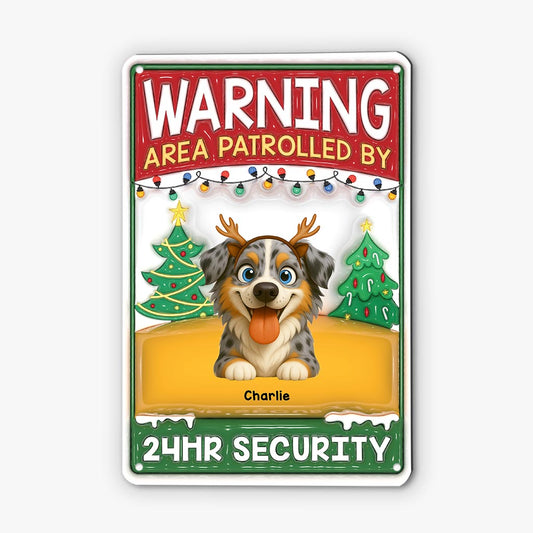 6121EUK2 3d printing effect custom metal warning signs xmas gifts for dog lovers 6121ETYAC