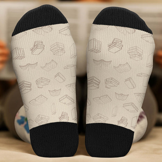 6129JUS2 personalized socks with names gifts for book lovers 6129J8QNA
