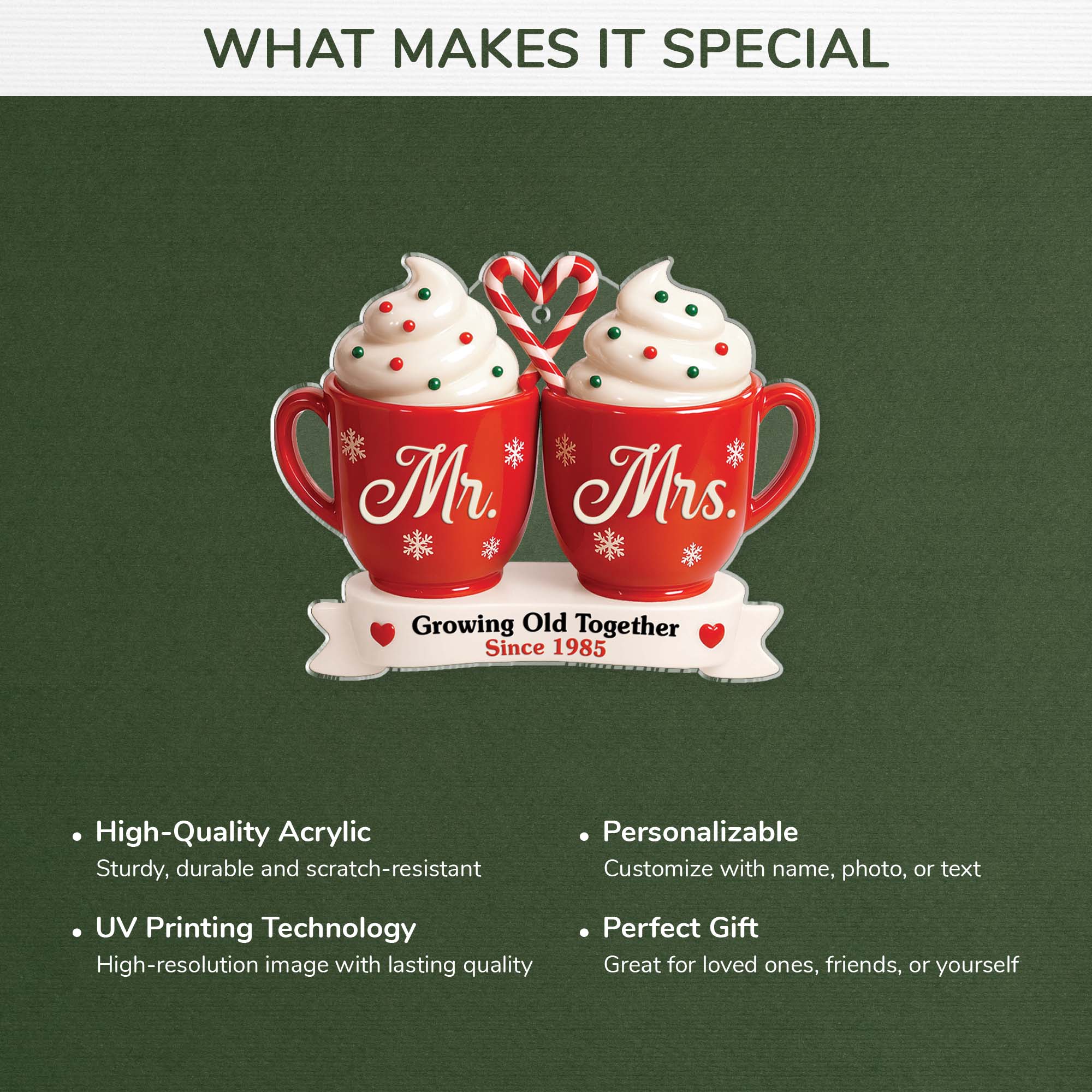 6145OUS4 3d printing effect acrylic mr and mrs ornament_ custom christmas gifts for couples 6145O6PCG