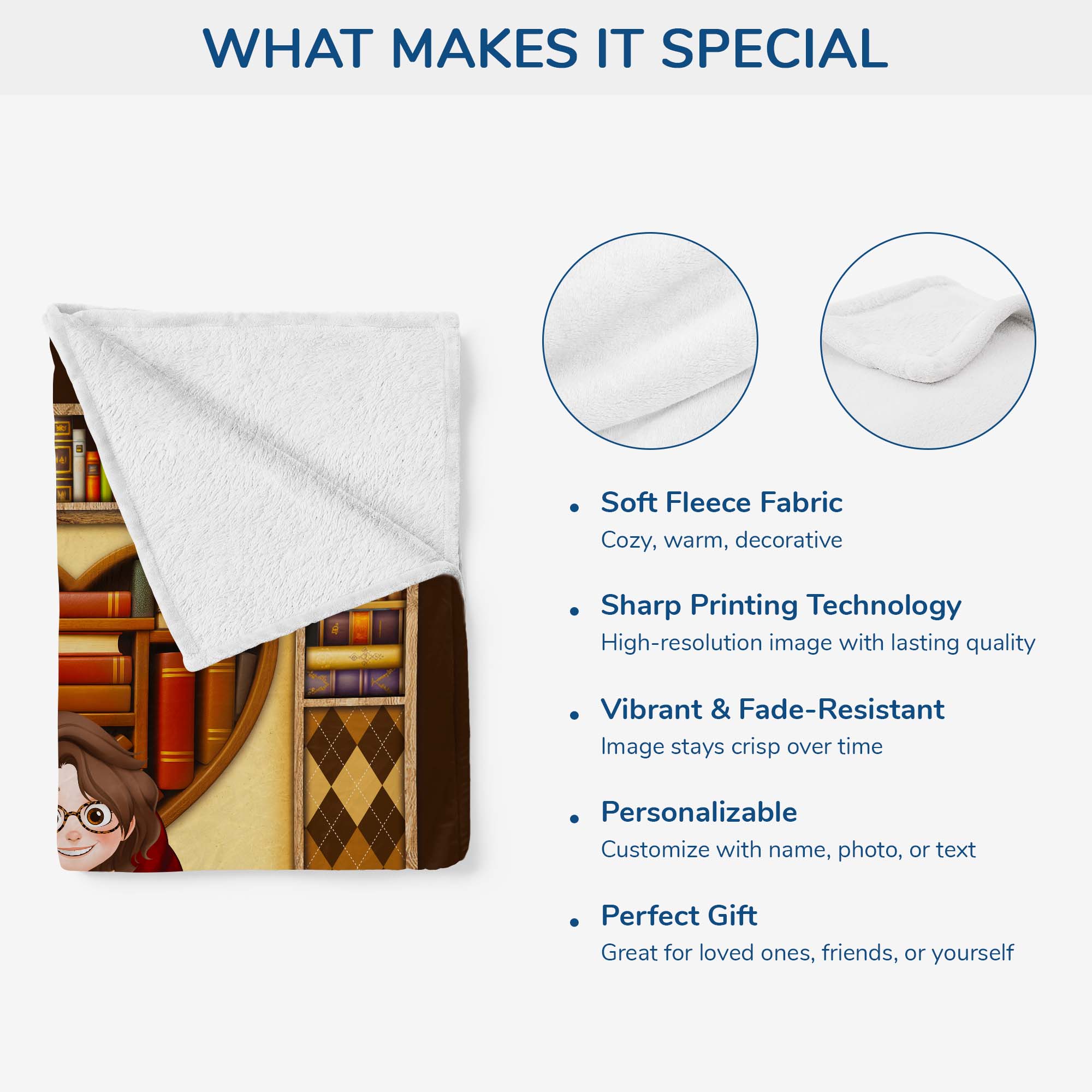 6149BUS4 book lovers blanket_ personalized book gifts for him her 6149BKMAA