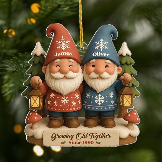 6151OUS1 3d printing effect custom acrylic christmas ornaments gifts for gay couples 6151OKTMG