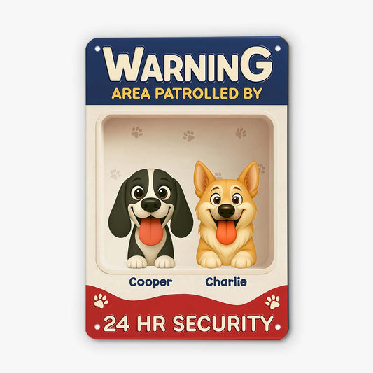 6158EUK1 metal dog warning signs_ personalized dog gifts for owners 6158E8ZZC