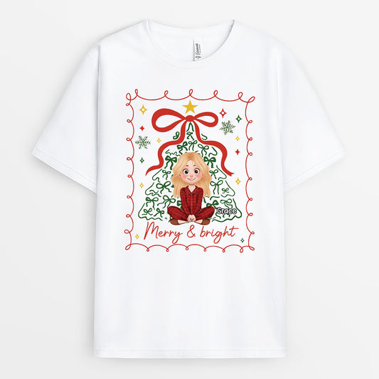 6164AUS1 merry and bright shirt_ personalized christmas gifts for her him 6164AKMCA