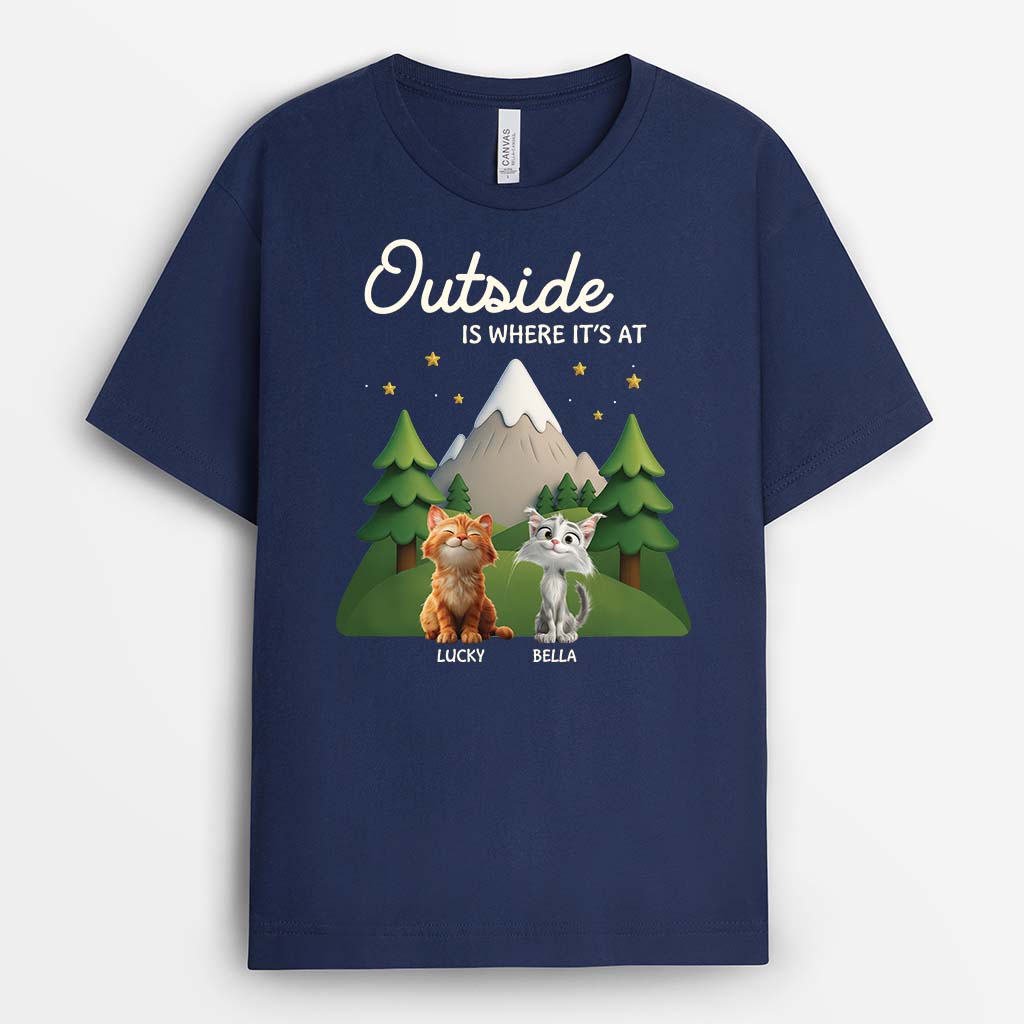 6167AUK2 christmas is where it_s at shirt custom camping gifts for cat lovers 6167ATYAD