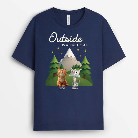 6167AUK2 christmas is where it_s at shirt custom camping gifts for cat lovers 6167ATYAD