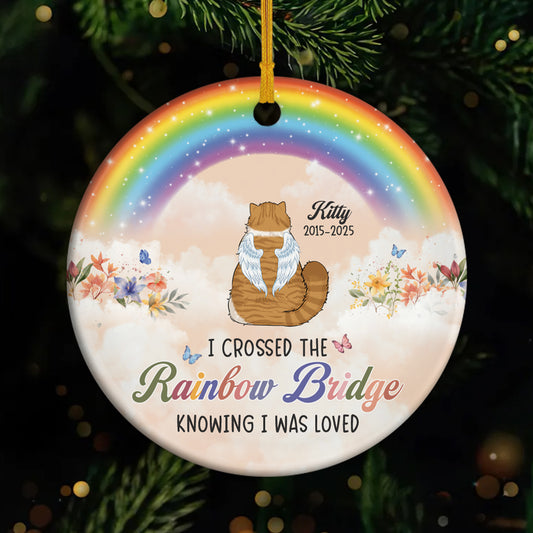 6176OUS1 ceramic rainbow bridge ornament personalized cat memorial gifts_ 6176OK6QD