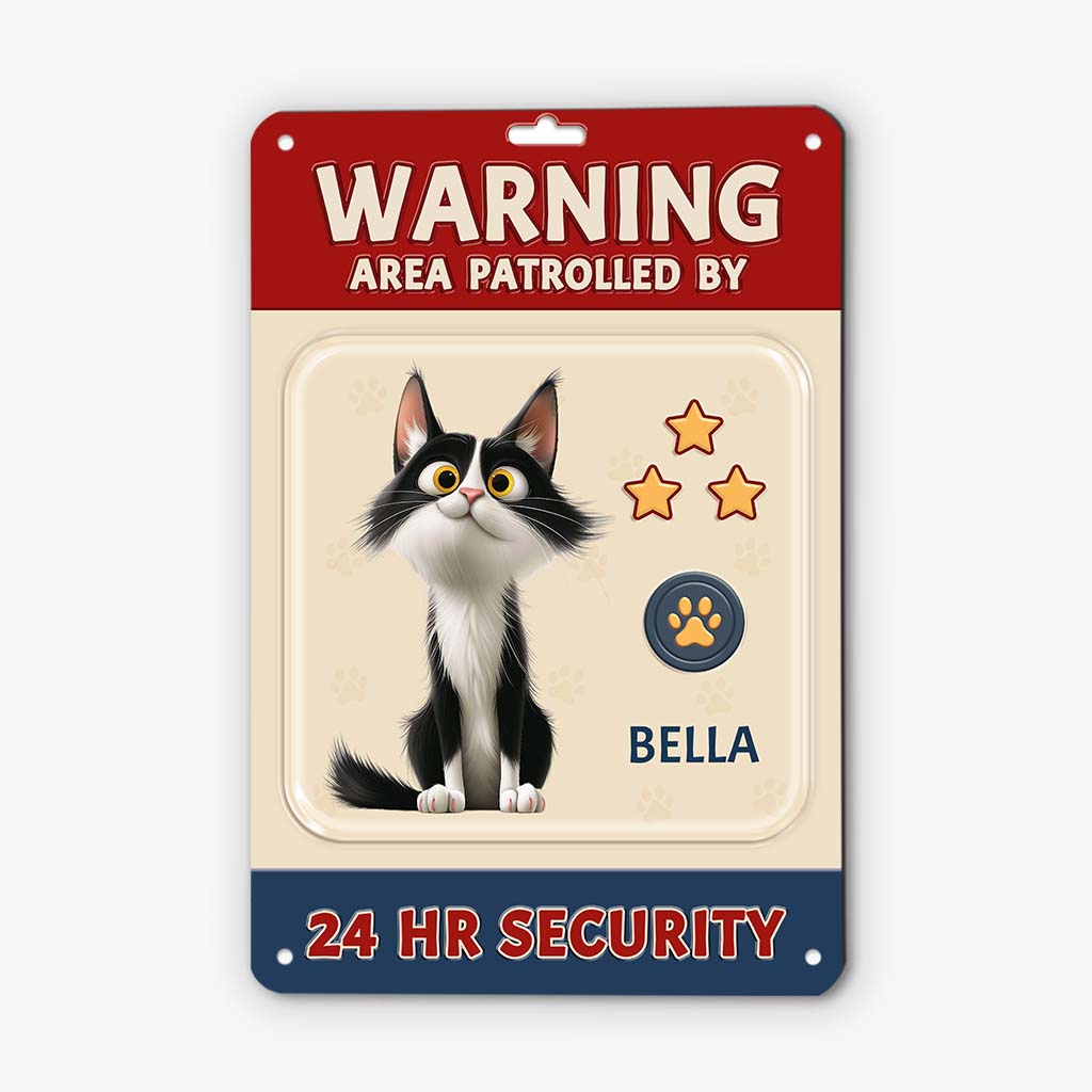 6177EUS1 personalized metal warning signs funny gifts for cat owners 6177E8TND
