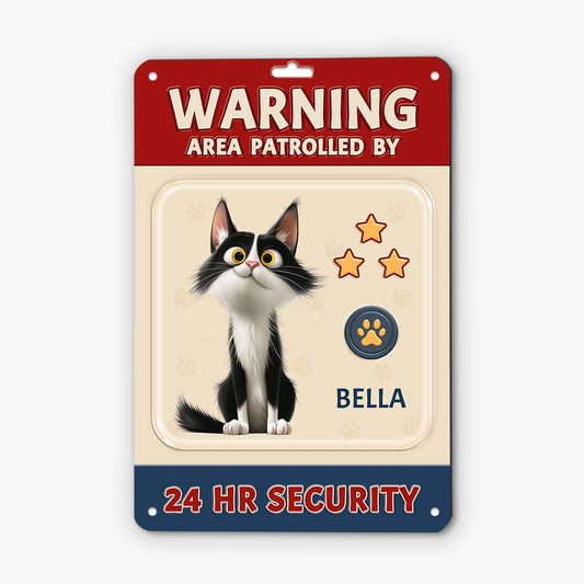 6177EUS1 personalized metal warning signs funny gifts for cat owners 6177E8TND