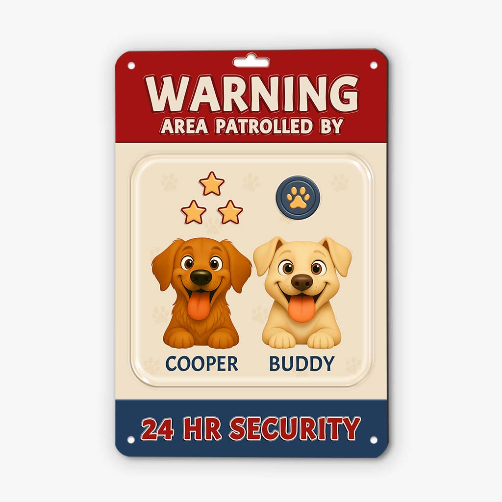 6177EUS2 personalized metal warning signs funny gifts for dog owners 6177E8TNC