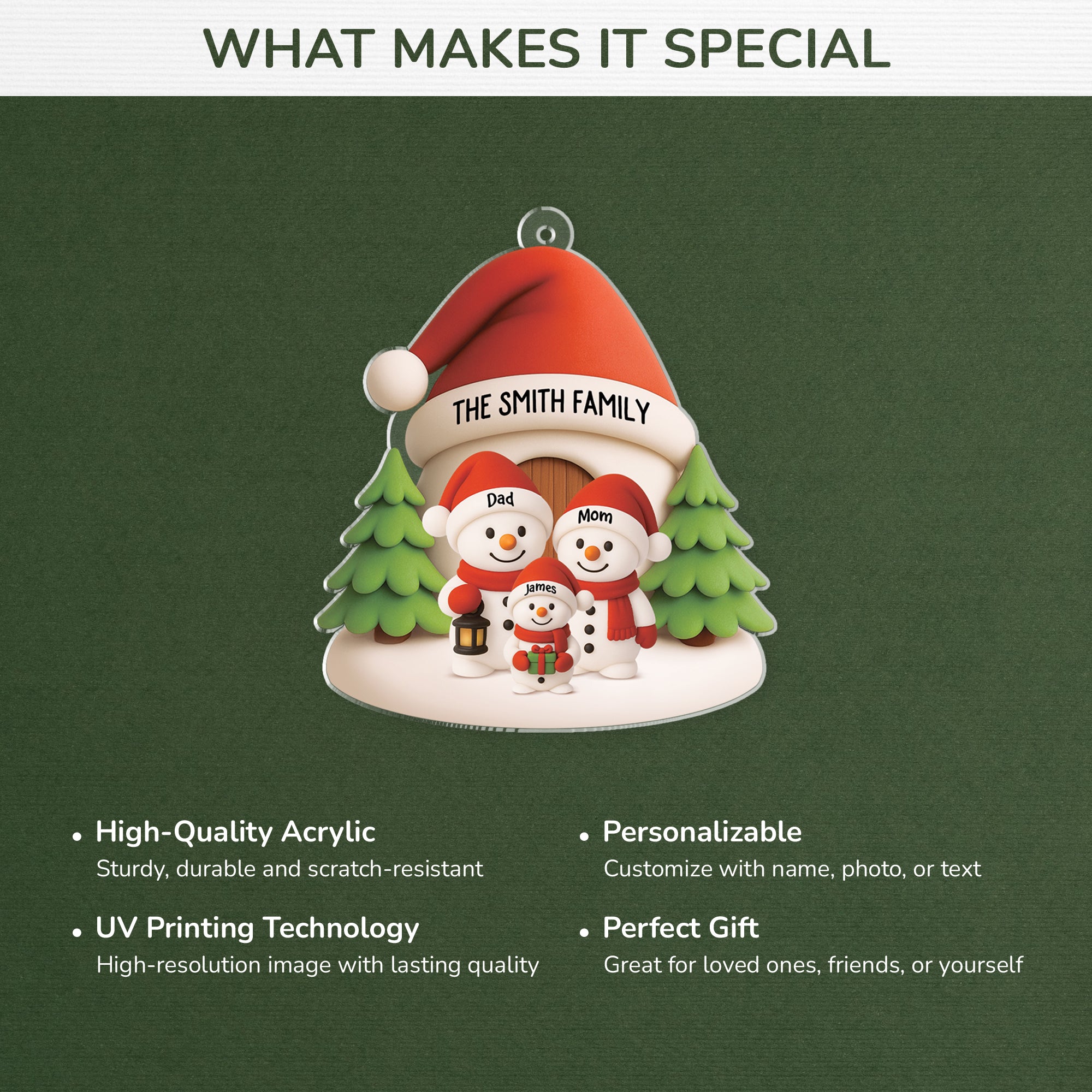 6187OUS4 3d printing effect acrylic snowman ornaments_ custom family xmas gifts 6187OKLNI