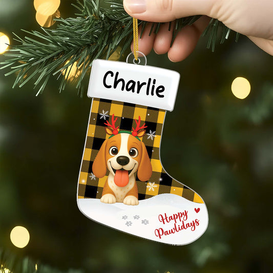 6193OUS1 acrylic christmas stocking ornaments custom gifts for dog lovers 6193OK6AC2