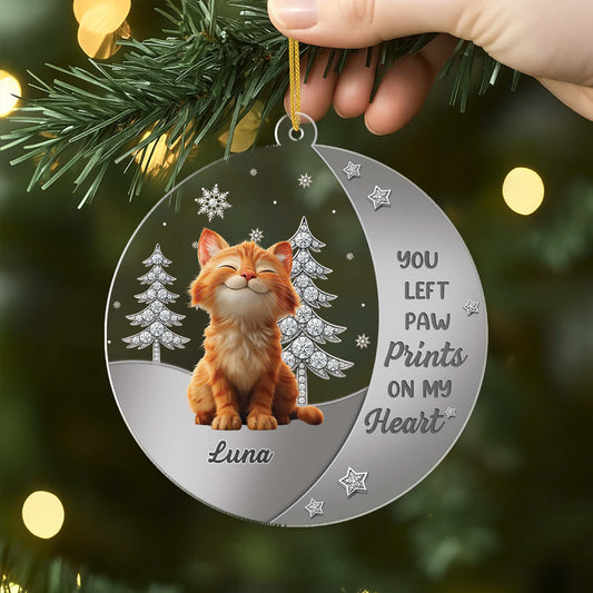 6215OUK2 acrylic cat memorial ornament personalized gifts for cat owners 6215o6std