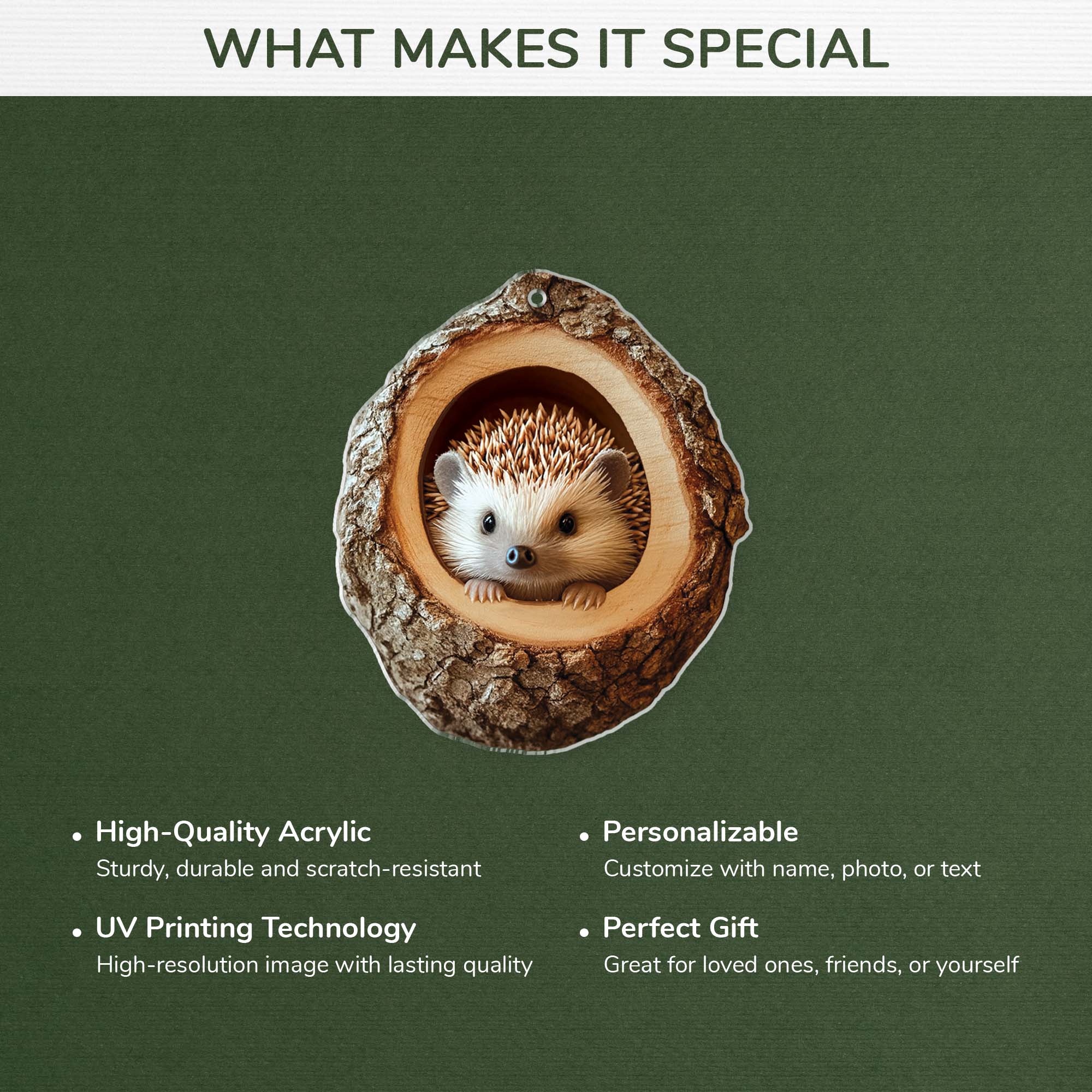 6226OUS4 3d printing effect personalized acrylic christmas ornaments with animal picture 6226O8TCA